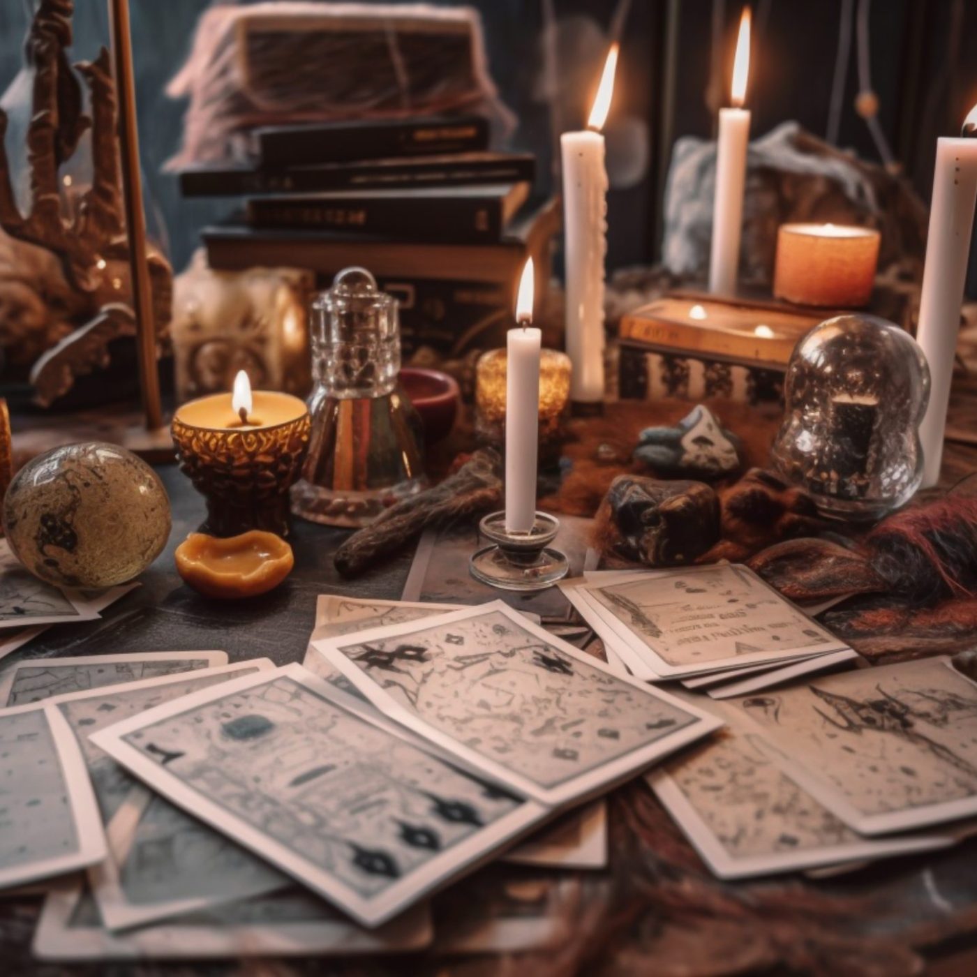 Divination and fortune telling, created with Generative AI technology